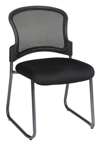 Modern Armless Mesh Stack Chair with Padded Seat