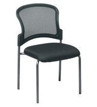 Modern Armless Stack Chair with Padded Seat