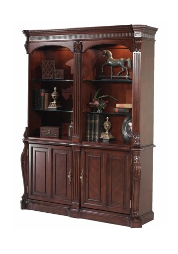 Balmoor Double Bookcase with Cabinets