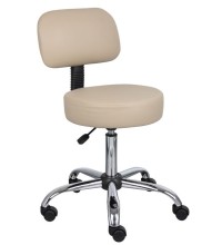 Beige Medical Stool with Backrest (MB245-BG)