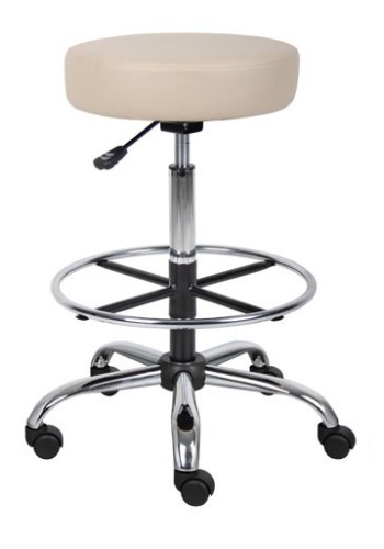 Beige Medical Stool with Footring (MB16240-BG)