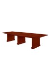 Belmont 12’ Brown Cherry Boat Shape Conference Table