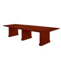 Belmont 12’ Brown Cherry Boat Shape Conference Table