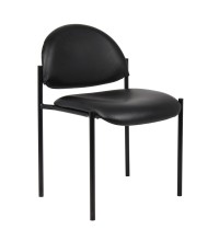 Black Caressoft Armless Stack Guest Chair (MB9505-CS)