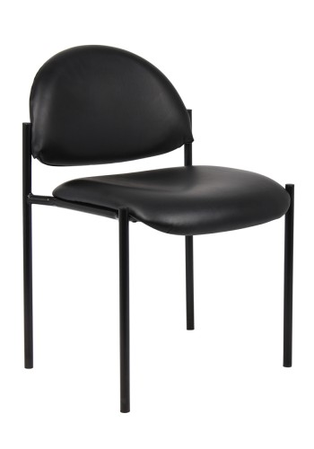 Black Caressoft Armless Stack Guest Chair (MB9505-CS)