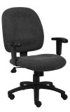 Black Chenille Fabric Ergonomic Task Chair (MB495-BK)