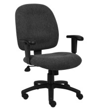 Black Chenille Fabric Ergonomic Task Chair (MB495-BK)