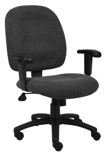 Black Chenille Fabric Ergonomic Task Chair (MB495-BK)