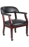 Black Classic Captain ands Guest Chair with Casters (MB9545-BK)