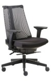 Black Contemporary Mesh-Back Executive Chair (MB6550-BK)