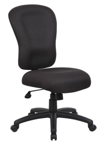 Black Crepe Fabric Task Chair with Memory Foam and Casters (MB2570)