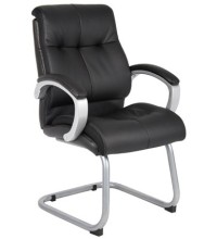 Black Double Plush Executive Guest Chair (MB8779-BK)