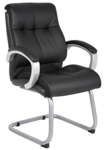 Black Double Plush Executive Guest Chair (MB8779-BK)