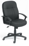 Black Executive Crepe Fabric Chair (MB8306)