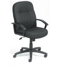 Black Executive Crepe Fabric Chair (MB8306)