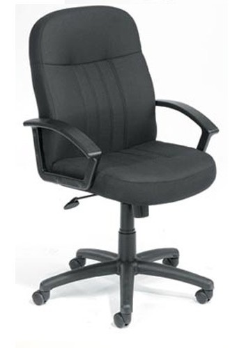 Black Executive Crepe Fabric Chair (MB8306)