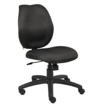 Black Fabric Armless Mid Back Task Chair (MB1016-BK)