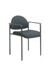 Black Fabric Stack Guest Chair (MB9501-BK)