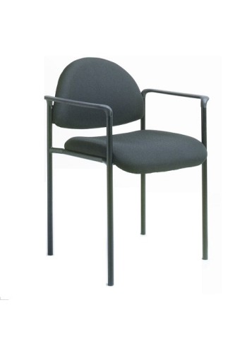 Black Fabric Stack Guest Chair (MB9501-BK)