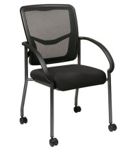 Modern Black Mesh Stack Chair