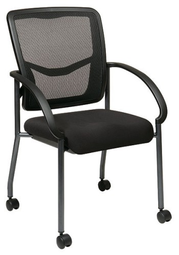 Modern Black Mesh Stack Chair