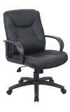 Black Mid Back Leather Executive Chair (MB9836)