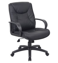 Black Mid Back Leather Executive Chair (MB9836)