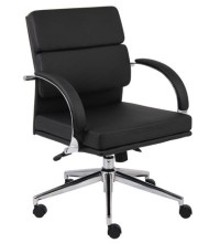 Black Modern Segmented Mid Back Executive Chair (MB9406)