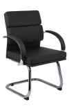 Black Modern Segmented Mid Back Executive Guest Chair (MB9409)