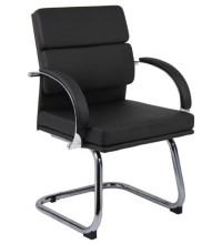 Black Modern Segmented Mid Back Executive Guest Chair (MB9409)