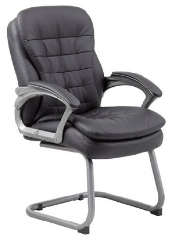 Black Pillow-Top Guest Chair (MB9339)