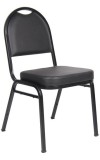 Black Vinyl Banquet Stack Guest Chair (MB1500-CS-4)