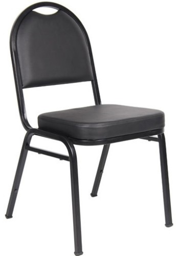 Black Vinyl Banquet Stack Guest Chair (MB1500-CS-4)