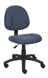 Blue Fabric Armless Deluxe Posture Task Chair (MB315-BE)