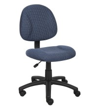 Blue Fabric Armless Deluxe Posture Task Chair (MB315-BE)