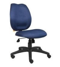 Blue Fabric Armless Mid Back Task Chair (MB1016-BE)