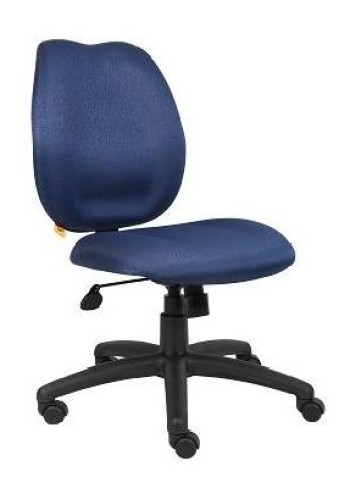 Blue Fabric Armless Mid Back Task Chair (MB1016-BE)