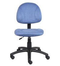 Blue Microfiber Armless Deluxe Posture Task Chair (MB325-BE)