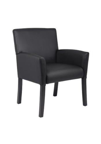 Box Arm Guest Chair with Black Wood Finish Legs (MB639-BK)