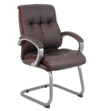 Brown Double Plush Executive Guest Chair (MB8779-BN)