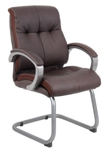 Brown Double Plush Executive Guest Chair (MB8779-BN)