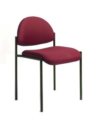 Burgundy Fabric Armless Stack Guest Chair (MB9505-BY)