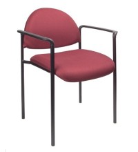 Burgundy Fabric Stack Guest Chair (MB9501-BY)