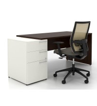 C.A., 60 and  Executive Desk with Modular Pedestal