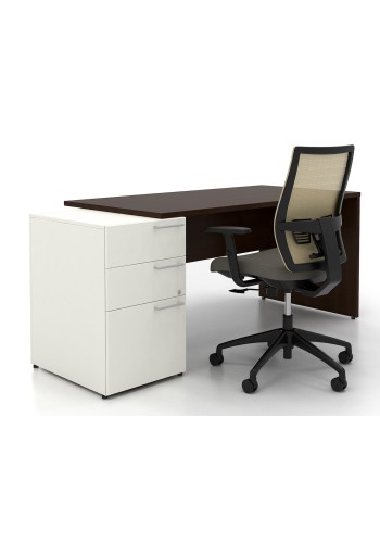 C.A., 60 and  Executive Desk with Modular Pedestal