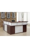 Causeway 72 and  L-Shape Reception Desk with Glass Modesty Panels