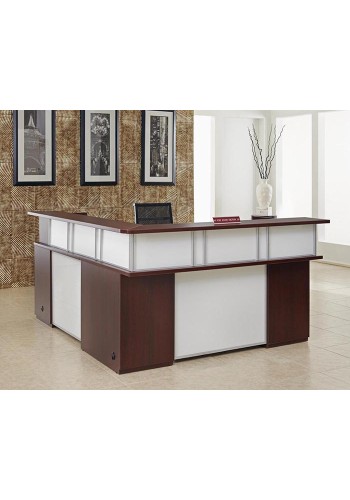 Causeway 72 and  L-Shape Reception Desk with Glass Modesty Panels