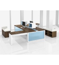 Cite Workstation Cluster of 2 with Hutch and Storage Benches