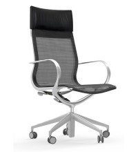 Curva Aluminum Frame Hi-Back Mesh Executive Chair with Casters