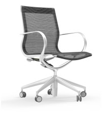 Curva Aluminum Frame Mid-Back Mesh Executive Chair with Casters